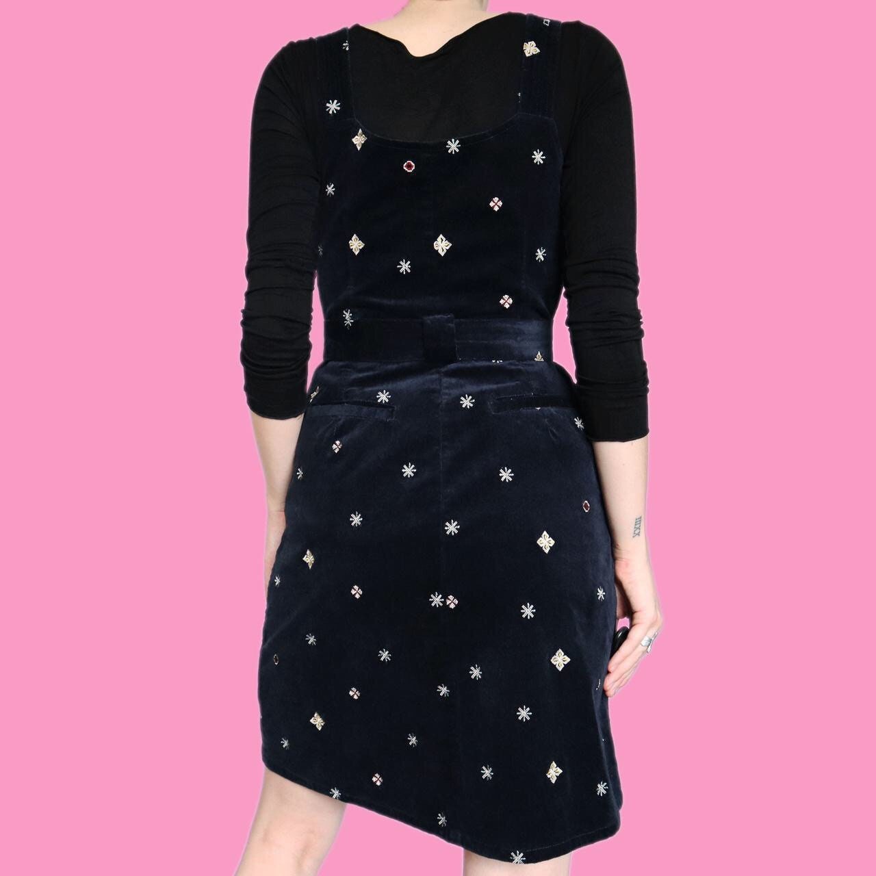 Beautiful navy velvet mini dress UK 8