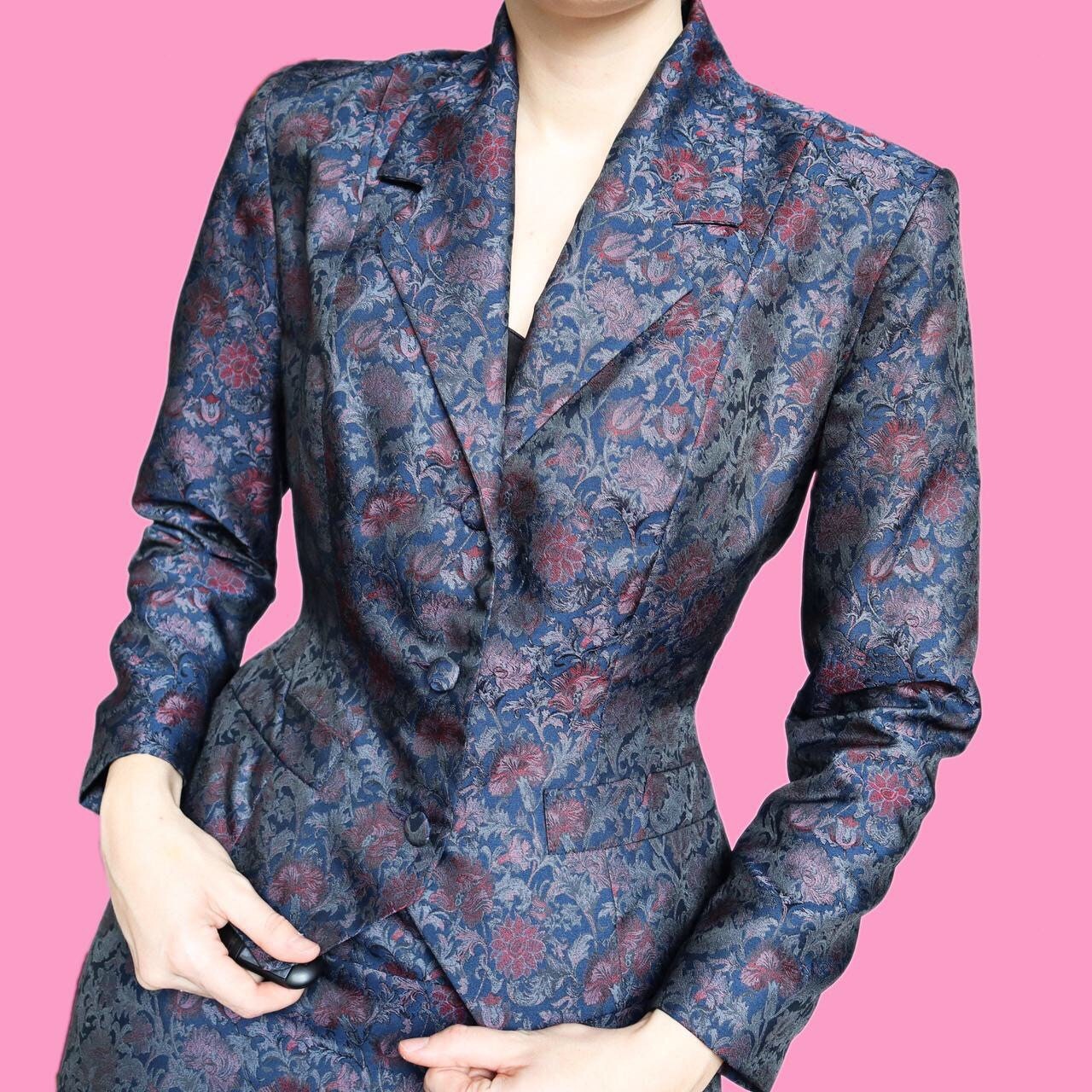 Beautiful vintage Monsoon Twilight 2 piece skirt suit UK 10