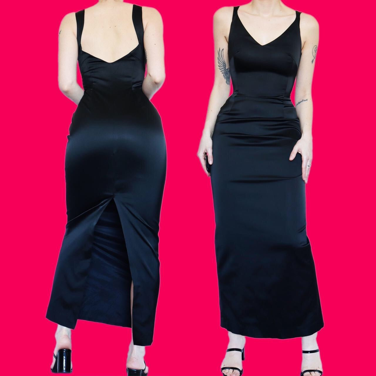 Beautiful black stretch evening dress UK 10