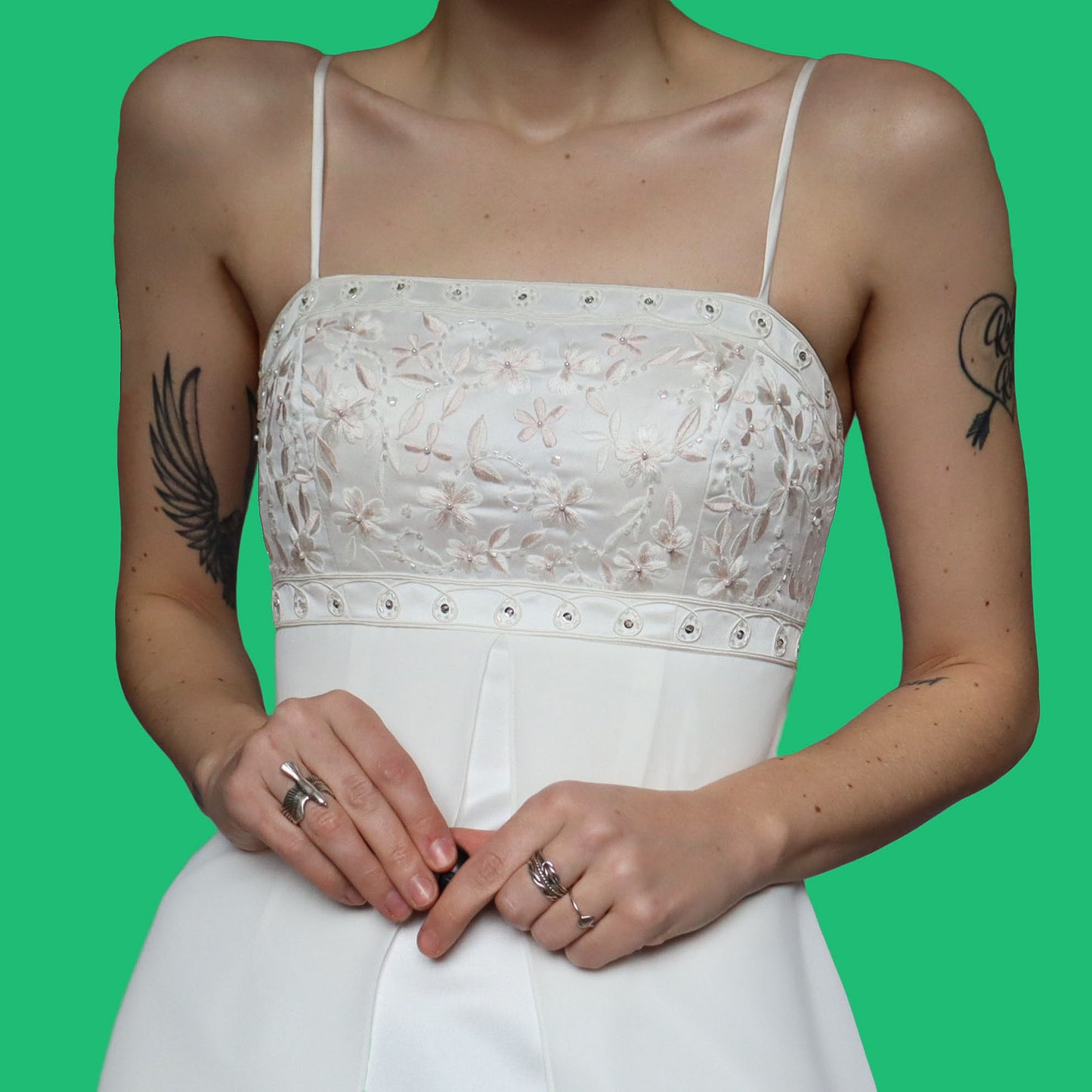 Bright white YVE evening dress UK 10