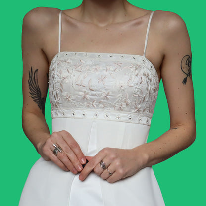 Bright white YVE evening dress UK 10