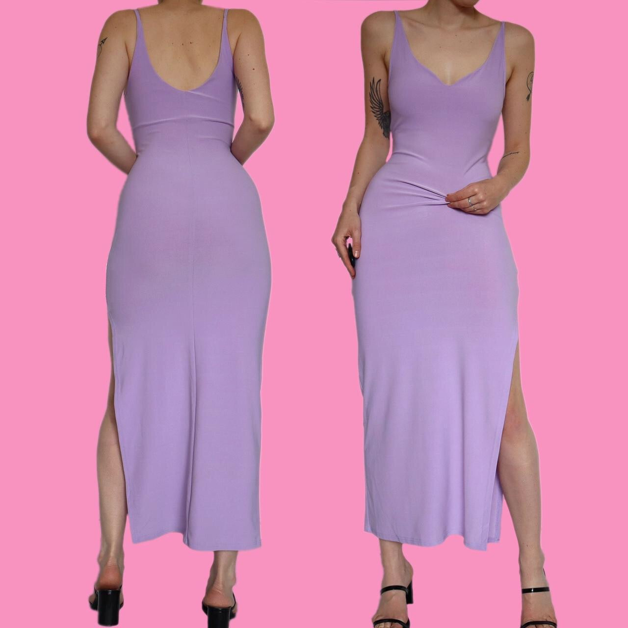 Super cute lilac stretch maxi dress UK 10
