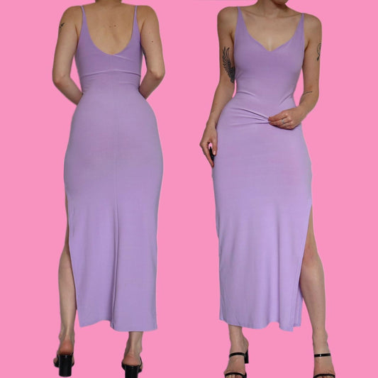 Super cute lilac stretch maxi dress UK 10