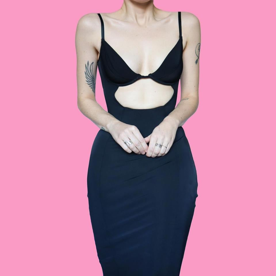 Black Nick Coleman cut out mini dress UK 10