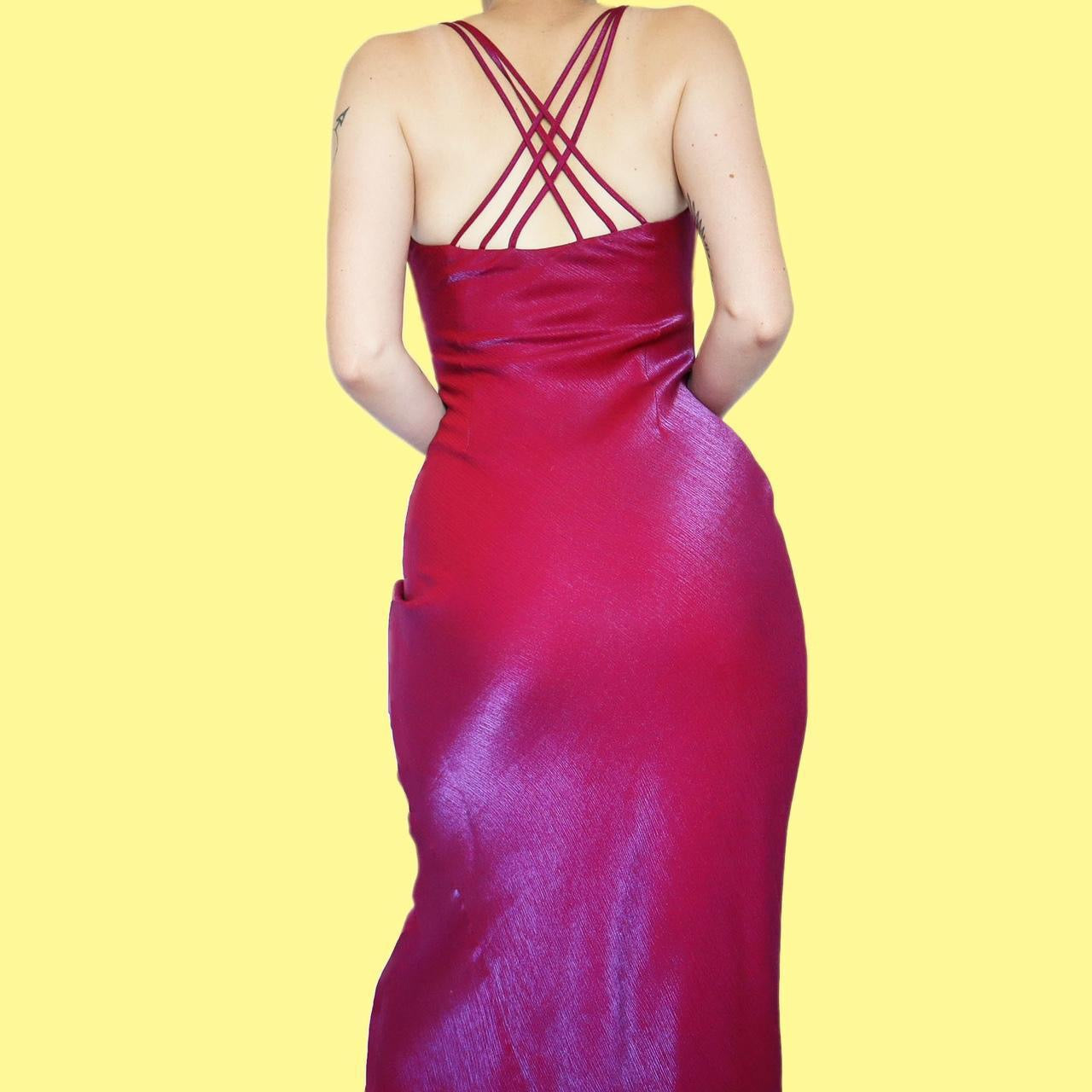 Pink evening dress with matching shawl UK 10