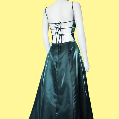 Jade green a line prom dress UK 10