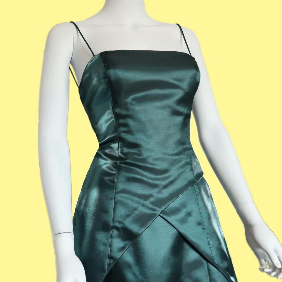 Jade green a line prom dress UK 10