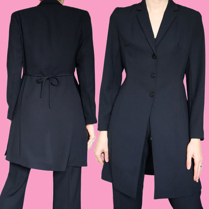 Super cool dark navy 2 piece suit UK 8-10