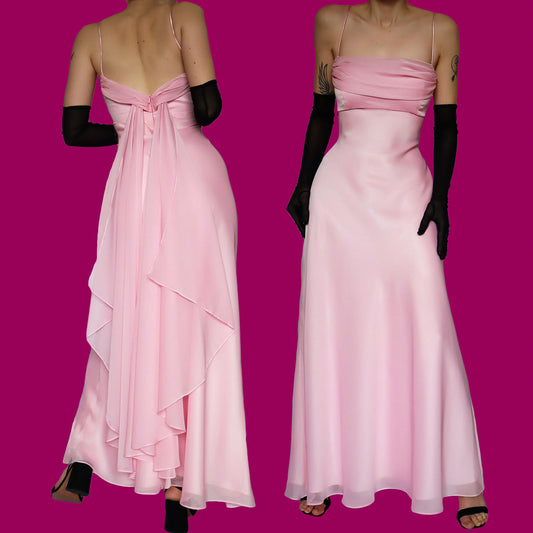 Baby pink evening dress UK 14