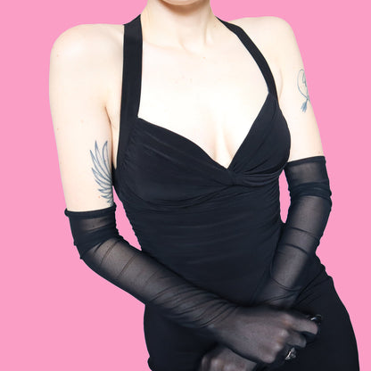 Black stretch evening dress UK 8