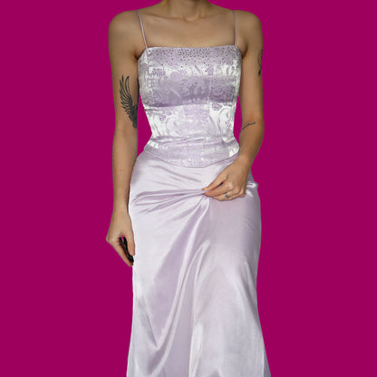 Lilac corset & skirt 2 piece prom set UK 8