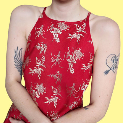 Stunning red/gold Principles petite evening dress