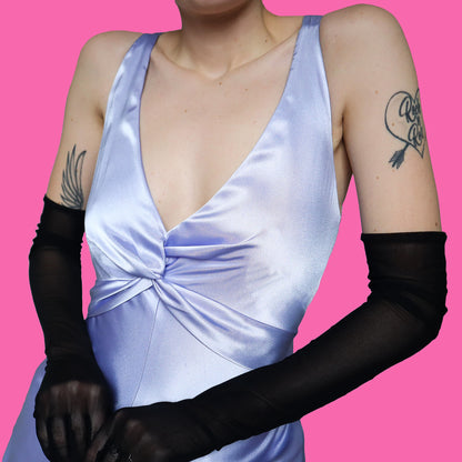 Silky lilac evening dress UK 14