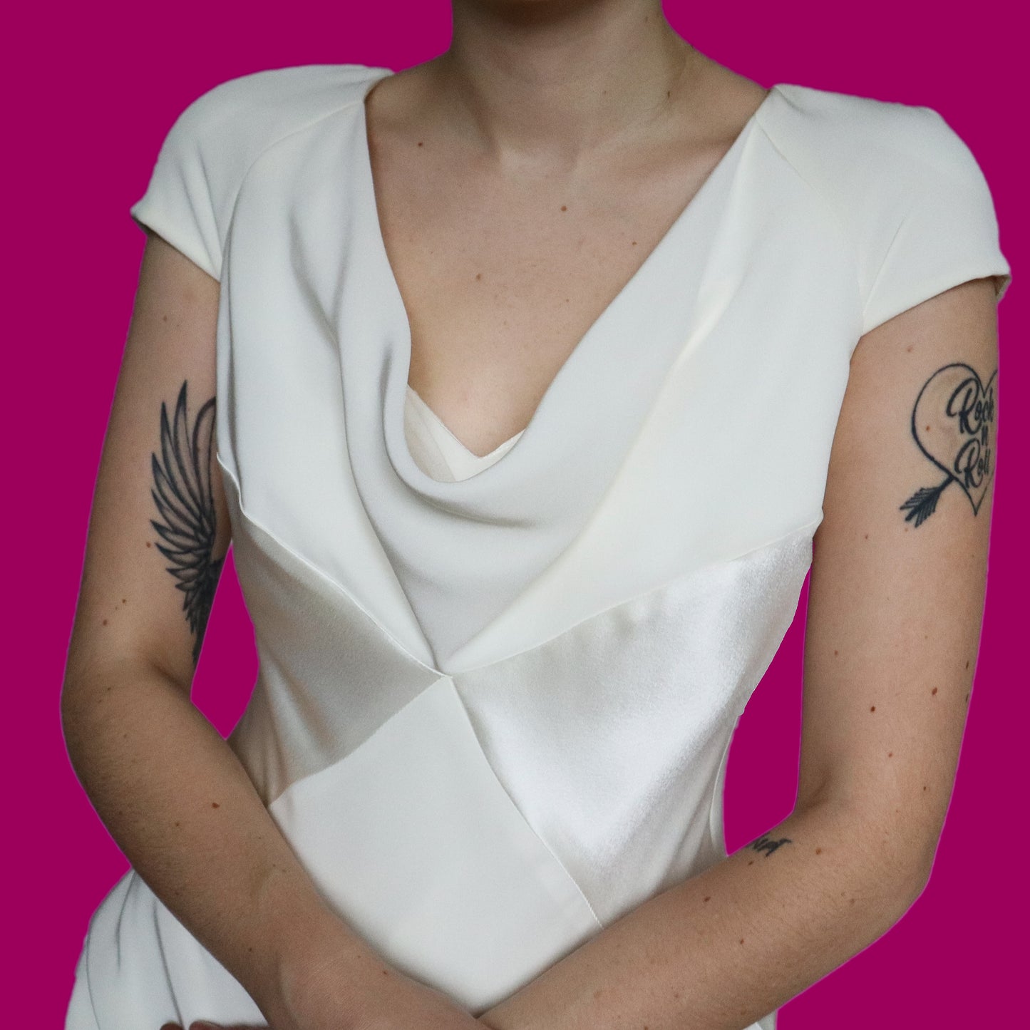 Stunning white Debut wedding dress with trail UK 8