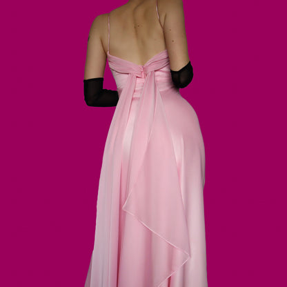 Baby pink evening dress UK 14