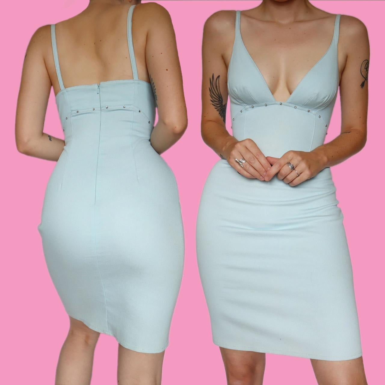 Baby blue dress and jacket 2 piece set UK 12