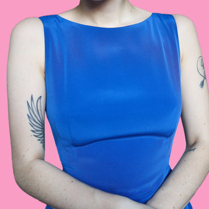 Stunning royal blue Frank Usher evening dress UK 12