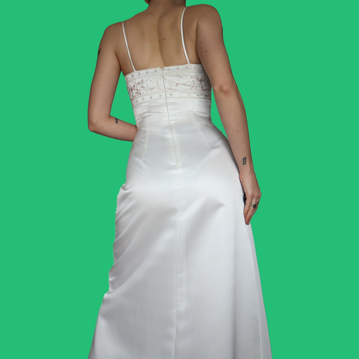 Bright white YVE evening dress UK 10