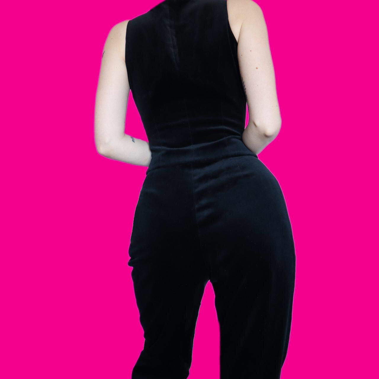 Beautiful vintage black velvet 2 piece set UK 12