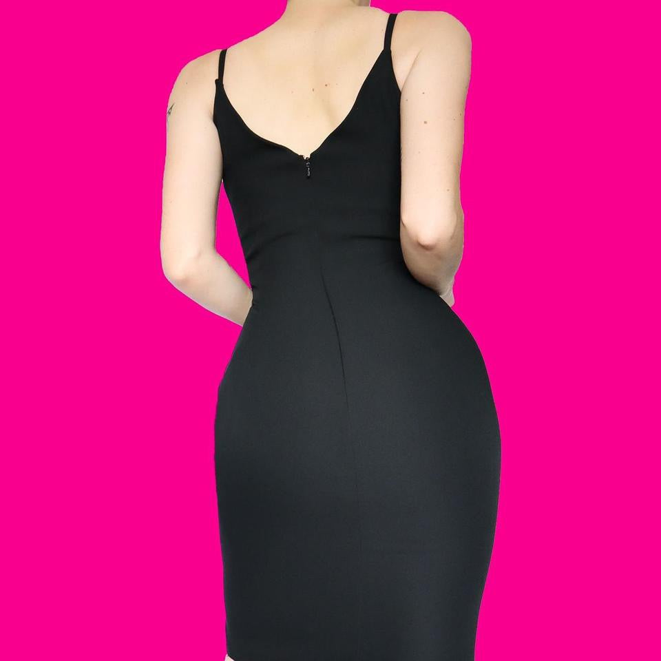 Frank Usher black diamanté mini dress UK 10