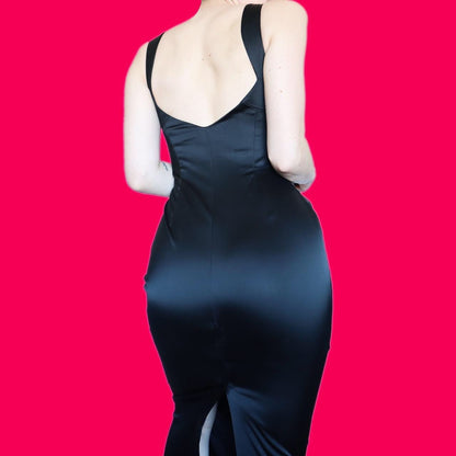 Beautiful black stretch evening dress UK 10