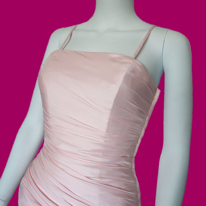 Hilary Morgan pale pink fishtail evening prom dress UK 6