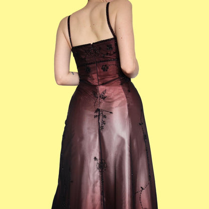 Beautiful ombré beaded evening dress UK 14