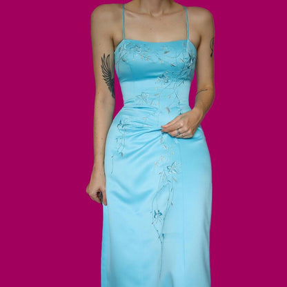 Sapphire open back evening prom dress UK 8