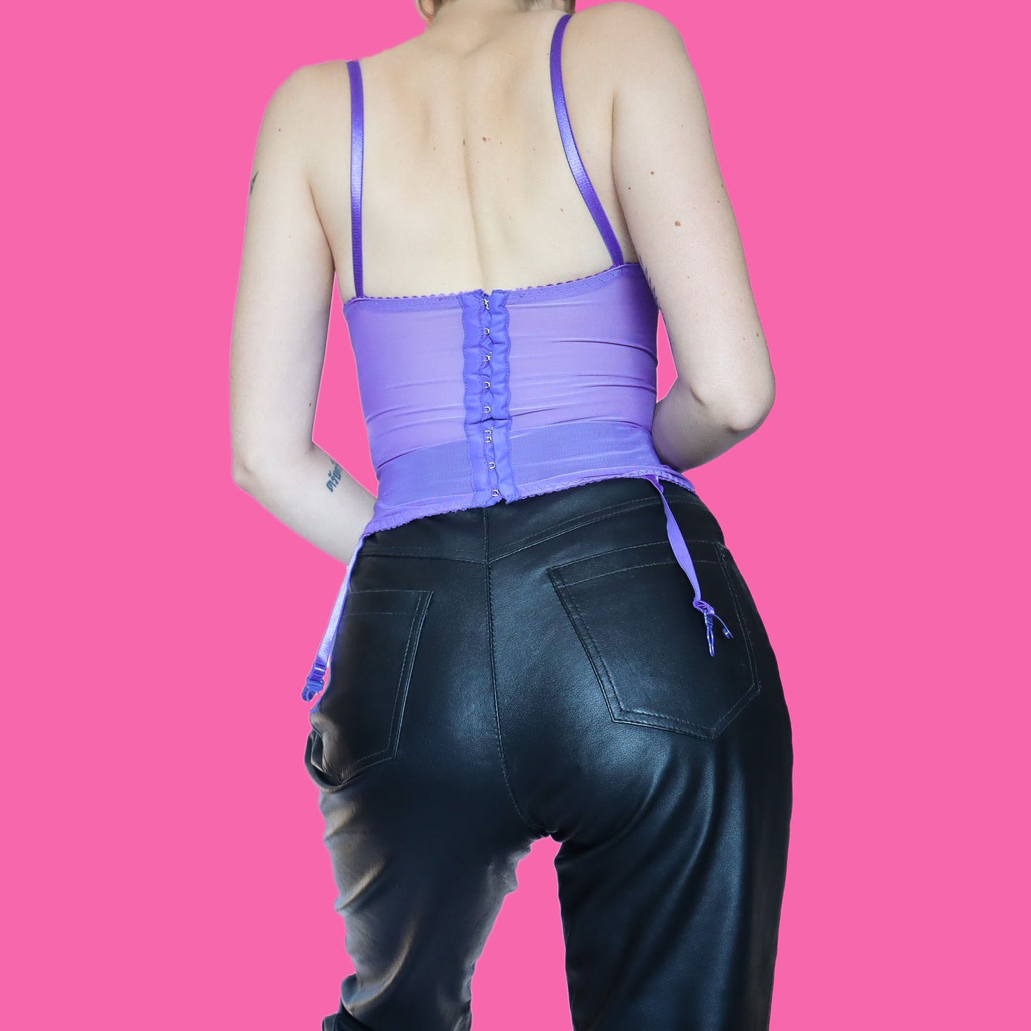 Lilac floral corset UK S