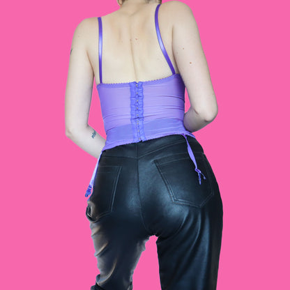 Lilac floral corset UK S