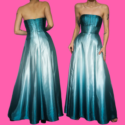 Sapphire strapless a line evening dress UK 12