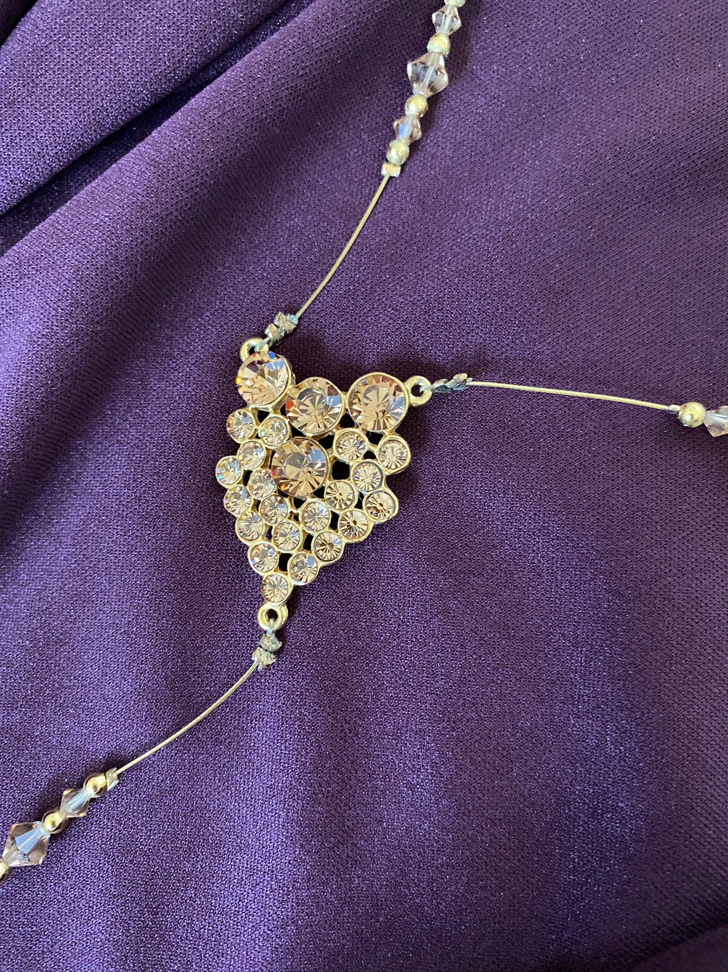 Dark purple glittery open back evening dress UK 12