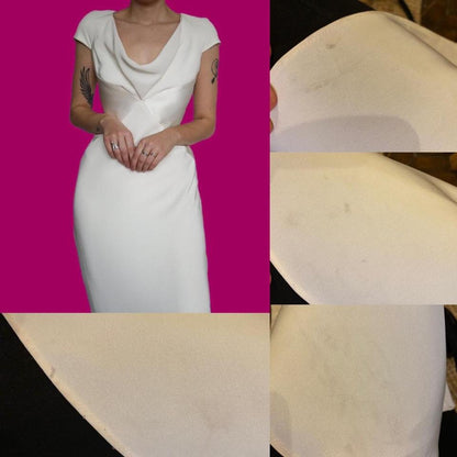 Stunning white Debut wedding dress with trail UK 8