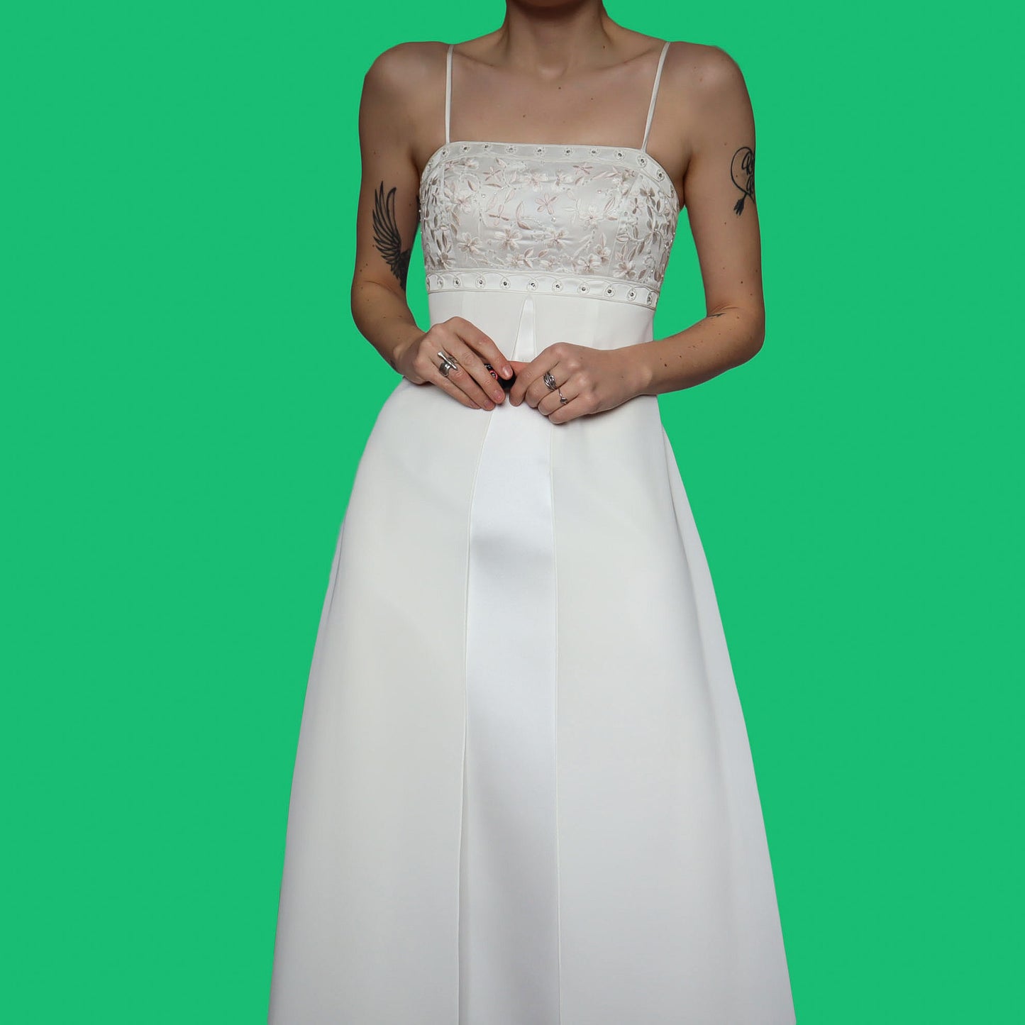 Bright white YVE evening dress UK 10