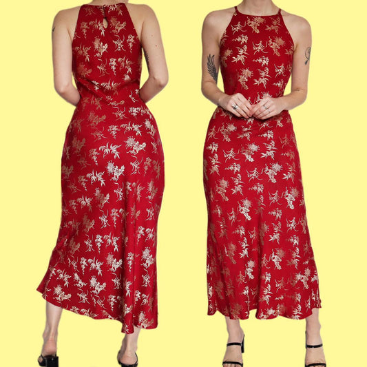 Stunning red/gold Principles petite evening dress