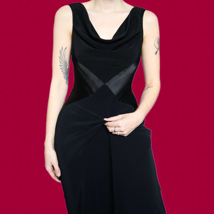 Beautiful black slip evening dress UK 10