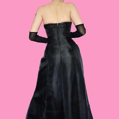 Black beaded organza 2 piece set UK 6