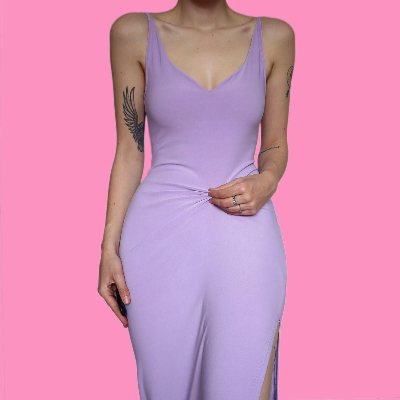 Super cute lilac stretch maxi dress UK 10