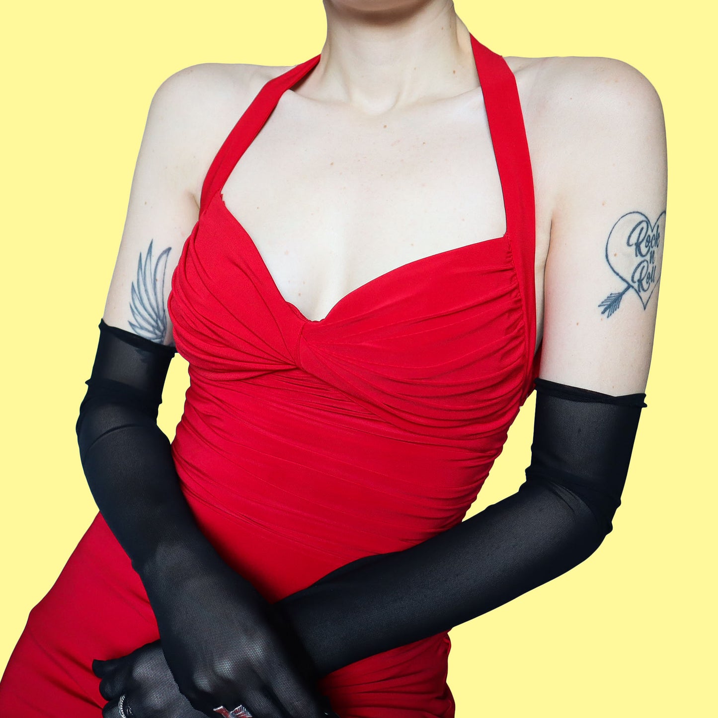 Super stretchy red evening dress UK 12