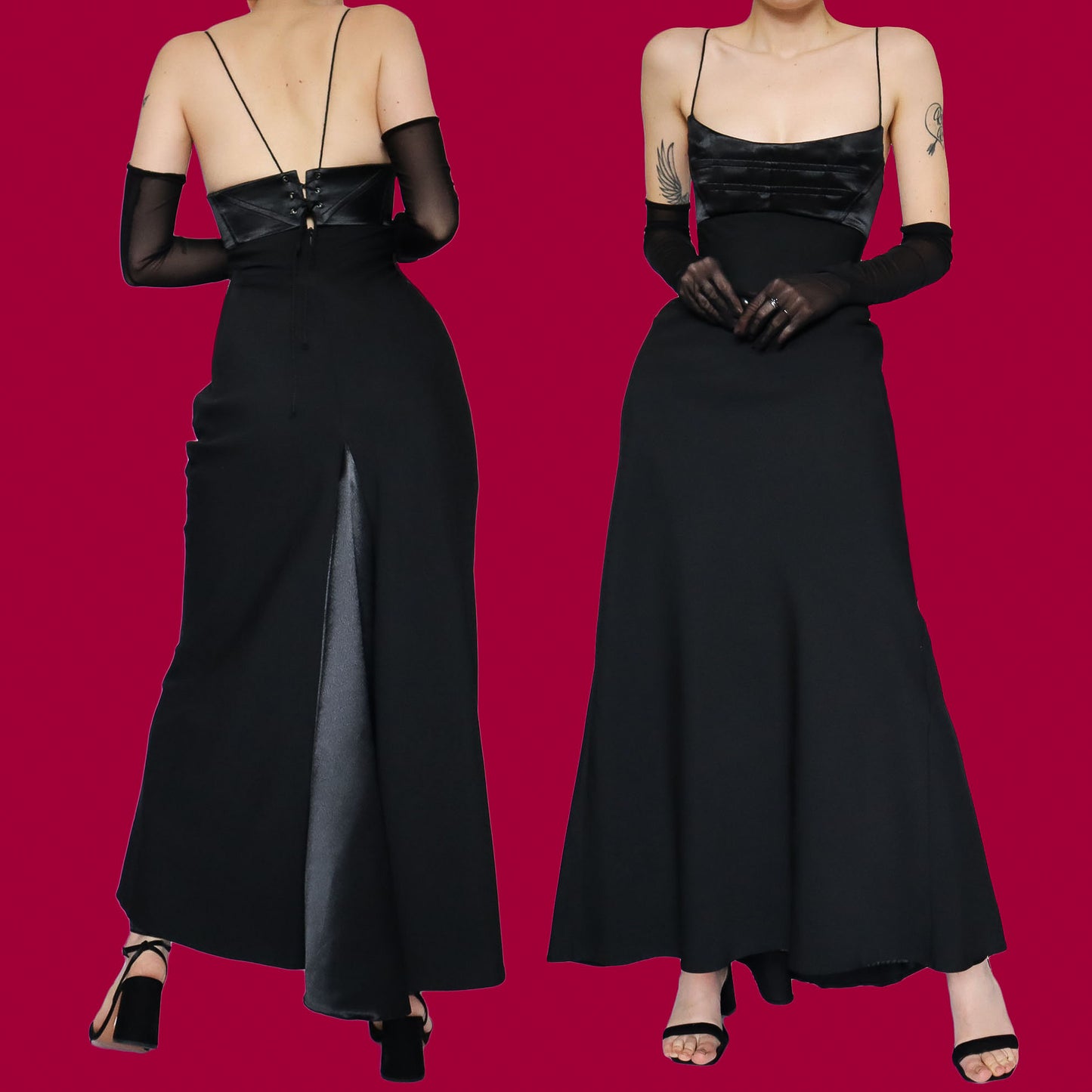 Black Dawn Stretton evening dress UK 10-12