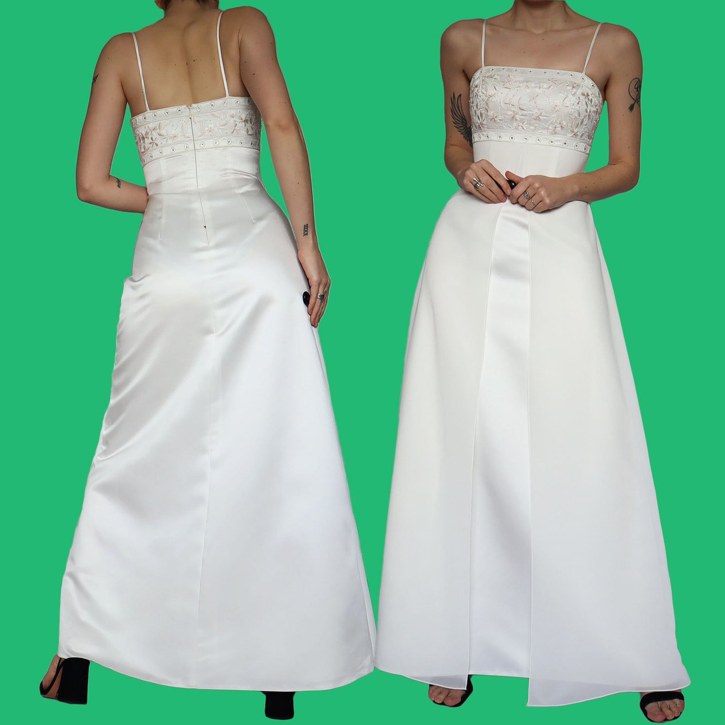 Bright white YVE evening dress UK 10