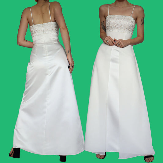 Bright white YVE evening dress UK 10