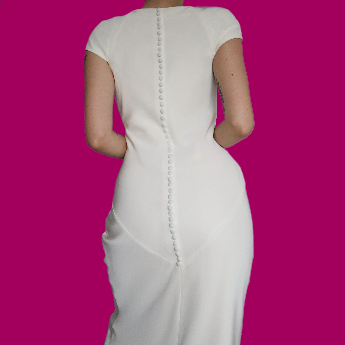 Stunning white Debut wedding dress with trail UK 8