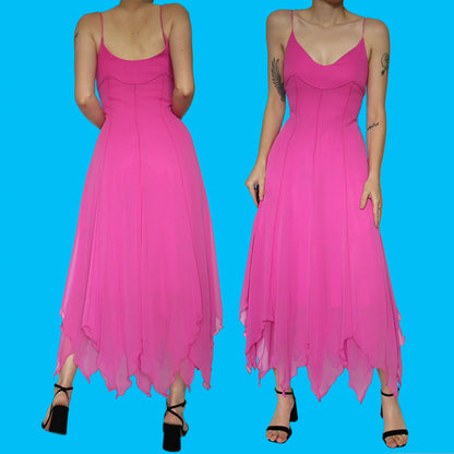 Frank Usher bubblegum pink evening dress UK 10