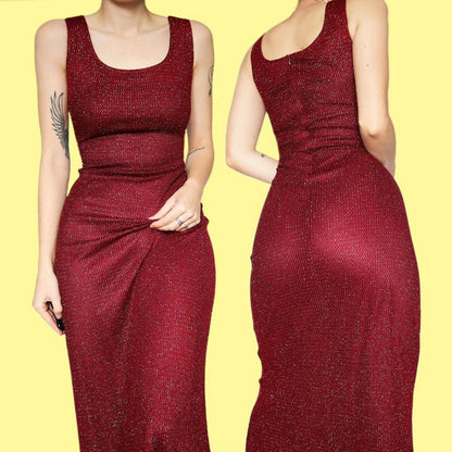 Joseph Ribkoff glittery red dress & shawl UK 12