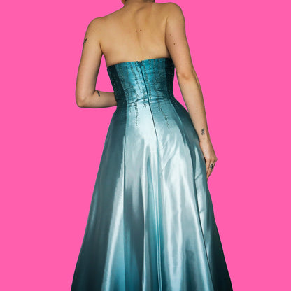 Sapphire strapless a line evening dress UK 12