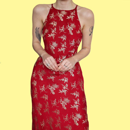 Stunning red/gold Principles petite evening dress