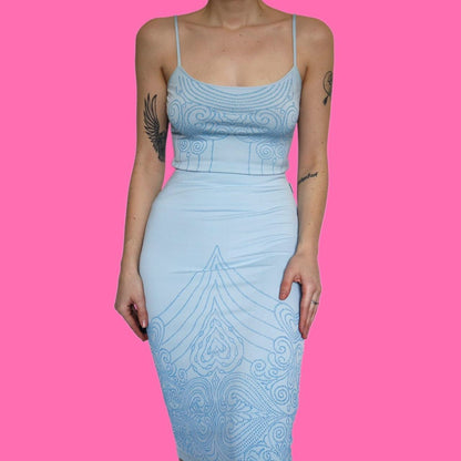 Super cute baby blue jersey stretch 2 piece set UK 10