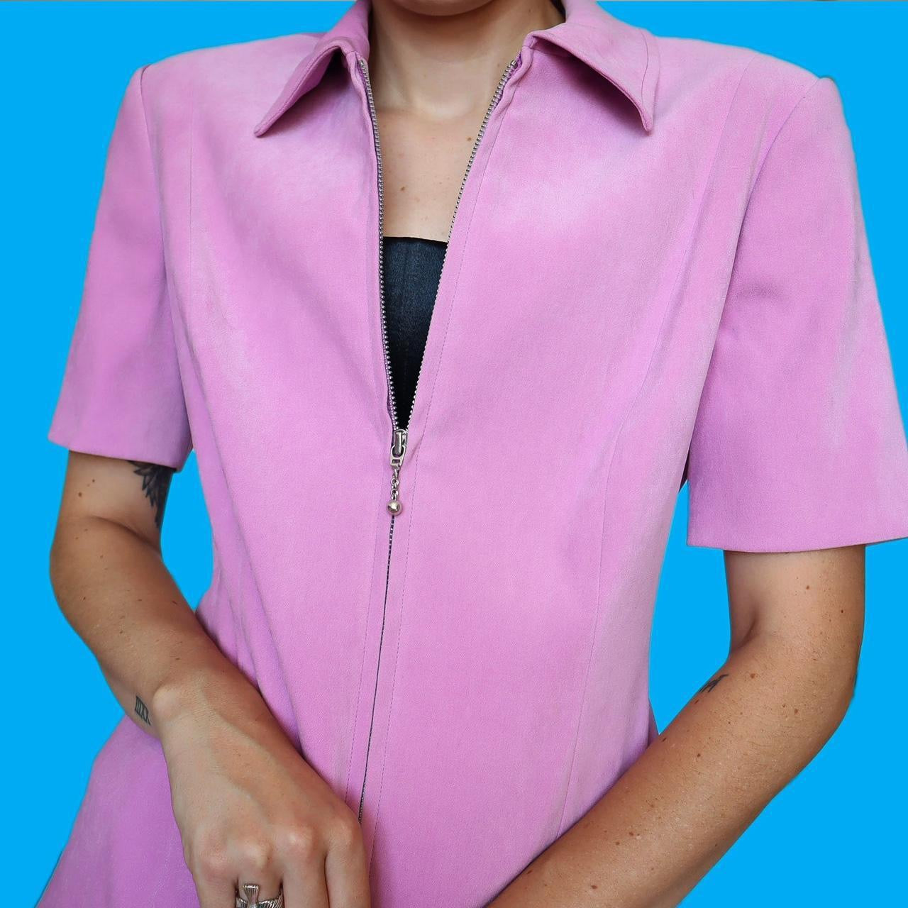 Pink 2 piece skirt & jacket suit UK 14