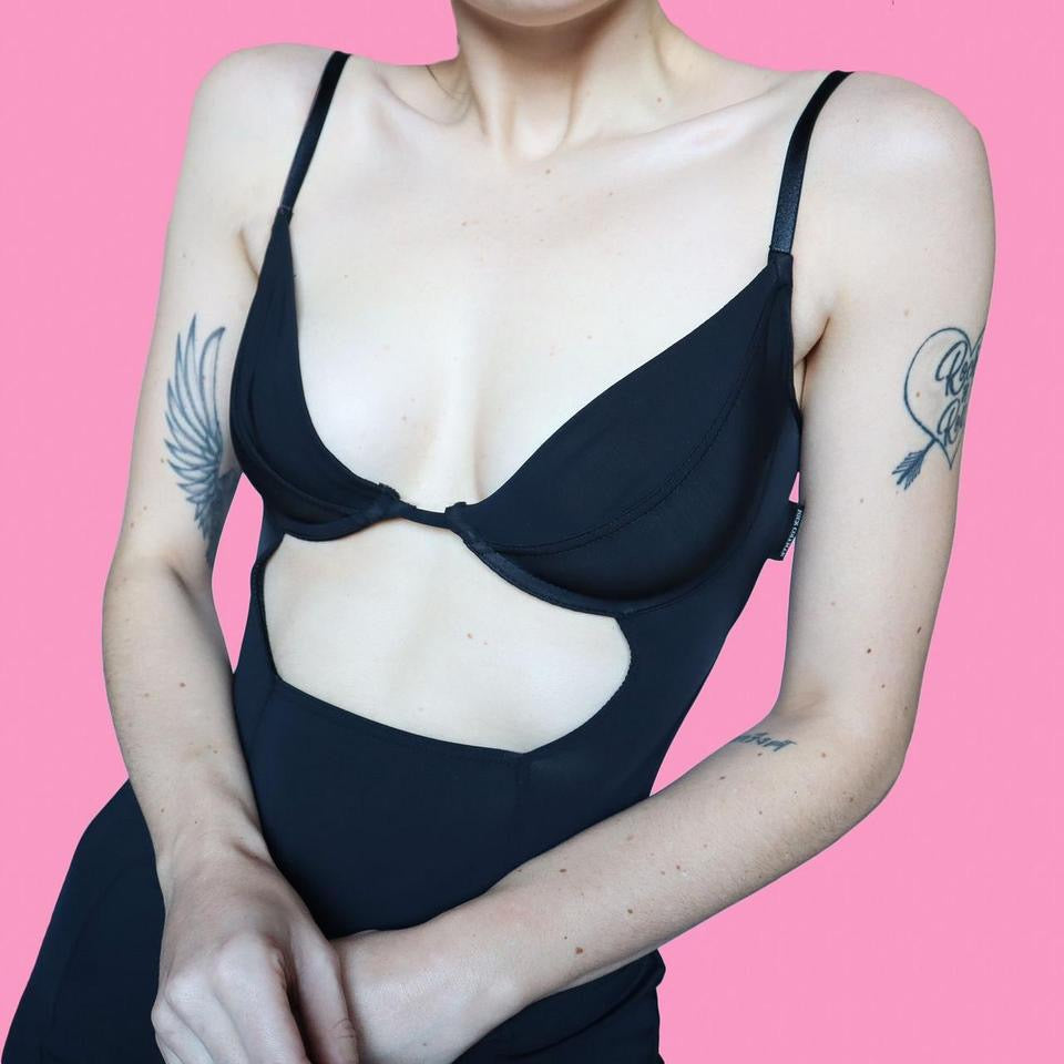 Black Nick Coleman cut out mini dress UK 10